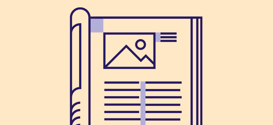 Grafik mit den wichtigsten Abstände beim Textsatz für barrierefreie Printmedien