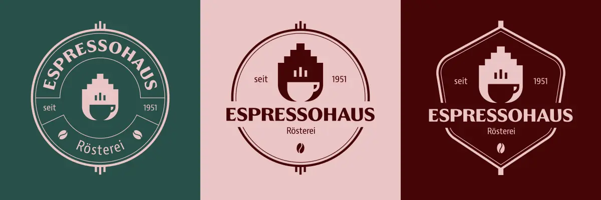 Logo für eine Rösterei mit Café: Unterschiedlich gerahmte Logos (Badges)