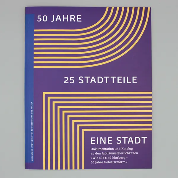 Buchgestaltung: 50 Jahre, 25 Stadtteile, eine Stadt