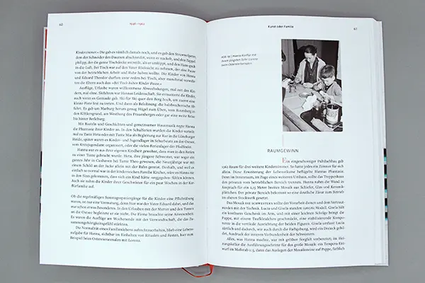 Künstlerbiografie Hanna Korflür: Doppelseitengestaltung