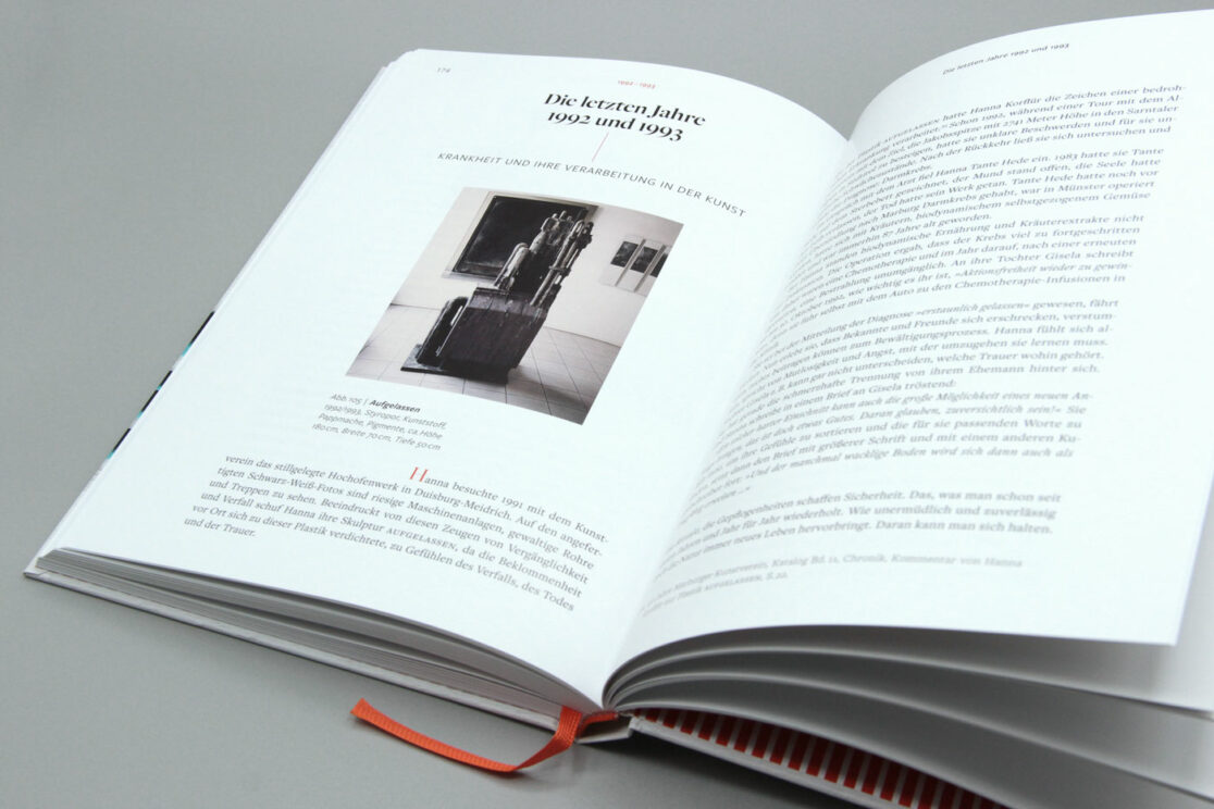 Künstlerbiografie Hanna Korflür: Seitengestaltung mit Überschriften und Bild