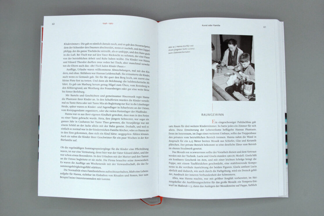 Künstlerbiografie Hanna Korflür: Doppelseitengestaltung