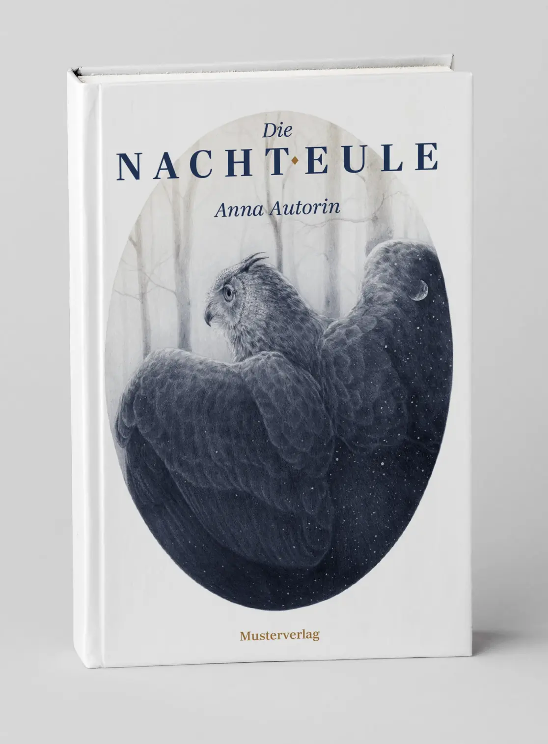 Freie Illustrationen: Nachteule als Buchcover