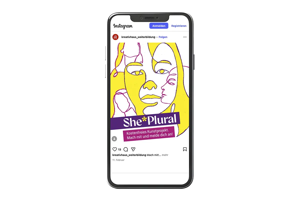 Flyergestaltung: Instagram Post mit Key-Visual